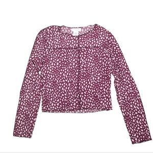 Kirious Los Angeles cropped mesh top long sleeve size Medium